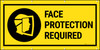 Face Protection Required Circle Icon Banner Face Protection Required Circle Icon Banner