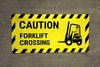 Forklift Crossing Caution Banner