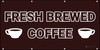 Fresh Brewed Coffee With Icons Banner