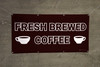 Fresh Brewed Coffee With Icons Banner
