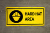 Hard Hat Area Icon On Black Circle Banner