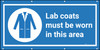 Lab Coats Must Be Worn In This Area Circle Icon Banner
