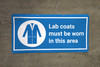 Lab Coats Must Be Worn In This Area Circle Icon Banner