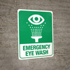 Emergency Eye Wash Station Wall Sign Emergency Eye Wash Station Wall Sign
