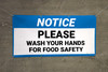 Notice Please Wash Your Hands For Food Safety Banner