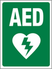 AED Sign Green and White AED Sign Green and White