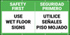 Safety First Use Wet Floor Signs Bilingual Spanish Banner