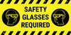 Safety Glasses Required Striped Banner Safety Glasses Required Striped Banner