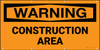 Warning Construction Area Banner