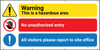 Warning Hazardous Area Banner Warning Hazardous Area Banner