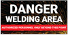 Danger Welding Area Authorized Personnel Red Banner Danger Welding Area Authorized Personnel Red Banner