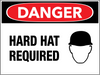 Danger Hard Hat Required Wall Sign