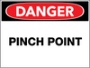 Danger Pinch Point Wall Sign