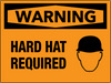 Warning Hard Hat Required Wall Sign Warning Hard Hat Required Wall Sign