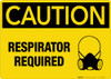 Caution Respirator Required Wall Sign