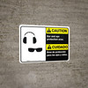Bilingual Spanish Caution Ear and Eye Protection Area Wall Sign Bilingual Spanish Caution Ear and Eye Protection Area Wall Sign