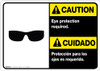 ANSI- Caution: Eye Protection Required - Wall Sign