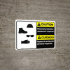 Bilingual Spanish Caution Personal Protection Equipment Required Wall Sign