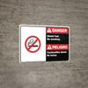 Bilingual Spanish Danger Diesel Fuel No Smoking Wall Sign Bilingual Spanish Danger Diesel Fuel No Smoking Wall Sign