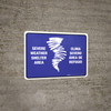 Bilingual Spanish Severe Shelter Area (blue) Wall Sign Bilingual Spanish Severe Shelter Area (blue) Wall Sign