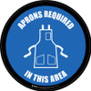 Aprons Required In This Area Floor Sign