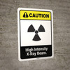 Caution: High Intensity X Ray Beam ANSI - Portrait Wall Sign Caution: High Intensity X Ray Beam ANSI - Portrait Wall Sign
