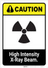 Caution: High Intensity X Ray Beam ANSI - Portrait Wall Sign Caution: High Intensity X Ray Beam ANSI - Portrait Wall Sign