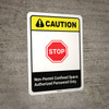 Caution: Non Permit Confined Space ANSI - Portrait Wall Sign