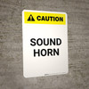 Caution: Sound Horn - Portrait Wall Sign