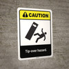 Caution: Tip Over Hazard ANSI - Portrait Wall Sign Caution: Tip Over Hazard ANSI - Portrait Wall Sign