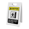 Caution: Foot Traffic On Other Side of Door with Graphic ANSI - A-Frame Sign Caution: Foot Traffic On Other Side of Door with Graphic ANSI - A-Frame Sign