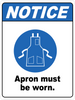 Notice - Apron Must Be Worn Floor Sign Notice - Apron Must Be Worn Floor Sign
