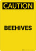 Caution: Beehives - Portrait Wall Sign Caution: Beehives - Portrait Wall Sign