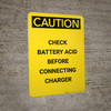 Caution: Chemical Goggles Required - Portrait Wall Sign Caution: Chemical Goggles Required - Portrait Wall Sign