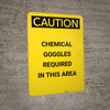 Caution: Chemical Vapors Protection - Portrait Wall Sign