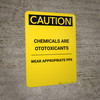 Caution: Chock Wheel - Portrait Wall Sign