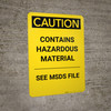 Caution: Contaminated with Pesticides - Portrait Wall Sign