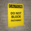 Caution: Do Not Drive with Raised Load - Portrait Wall Sign