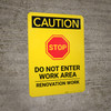 Caution: Do Not Enter - Portrait Wall Sign