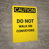 Caution: Do Not Wear Gloves Or Loose Clothing - Portrait Wall Sign