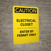 Caution: Electrical Fiber Optic Cable - Portrait Wall Sign