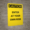 Caution: Entry Prohibited Without Permit Test for O2 Deficiency - Portrait Wall Sign
