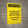 Caution: Face Shield Required - Portrait Wall Sign Caution: Face Shield Required - Portrait Wall Sign
