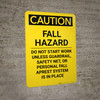 Caution: Falling Ice Snow Spanish - Portrait Wall Sign