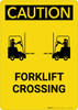 Caution: Forklift Crossing - Portrait Wall Sign Caution: Forklift Crossing - Portrait Wall Sign