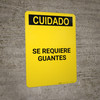Caution: Go Slow Sound Horn - Portrait Wall Sign