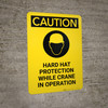 Caution: Hard Hat Safety Glasses Required In This Area - Portrait Wall Sign