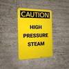 Caution: High Pressure Steam - Portrait Wall Sign