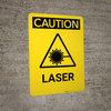Caution: Laser - Portrait Wall Sign
