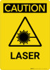 Caution: Laser - Portrait Wall Sign